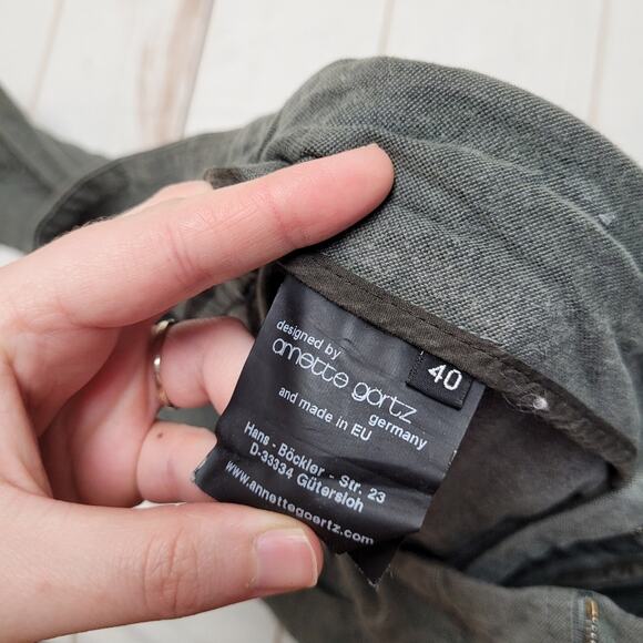 Annette Gortz bicycle trouser pants cotton zipper moto slim fit - Picture 8 of 11